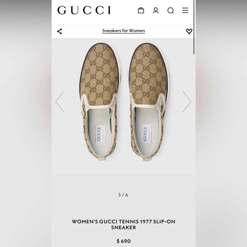 WOMEN'S GUCCI TENNIS 1977 SLIP-ON SNEAKER